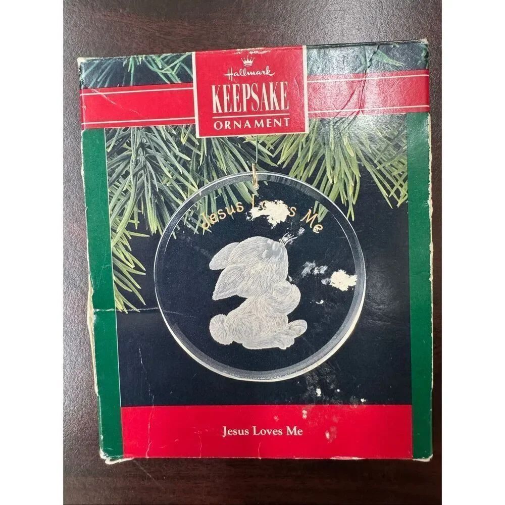 Vintage Hallmark JesusโLoves Me Christmas Ornament